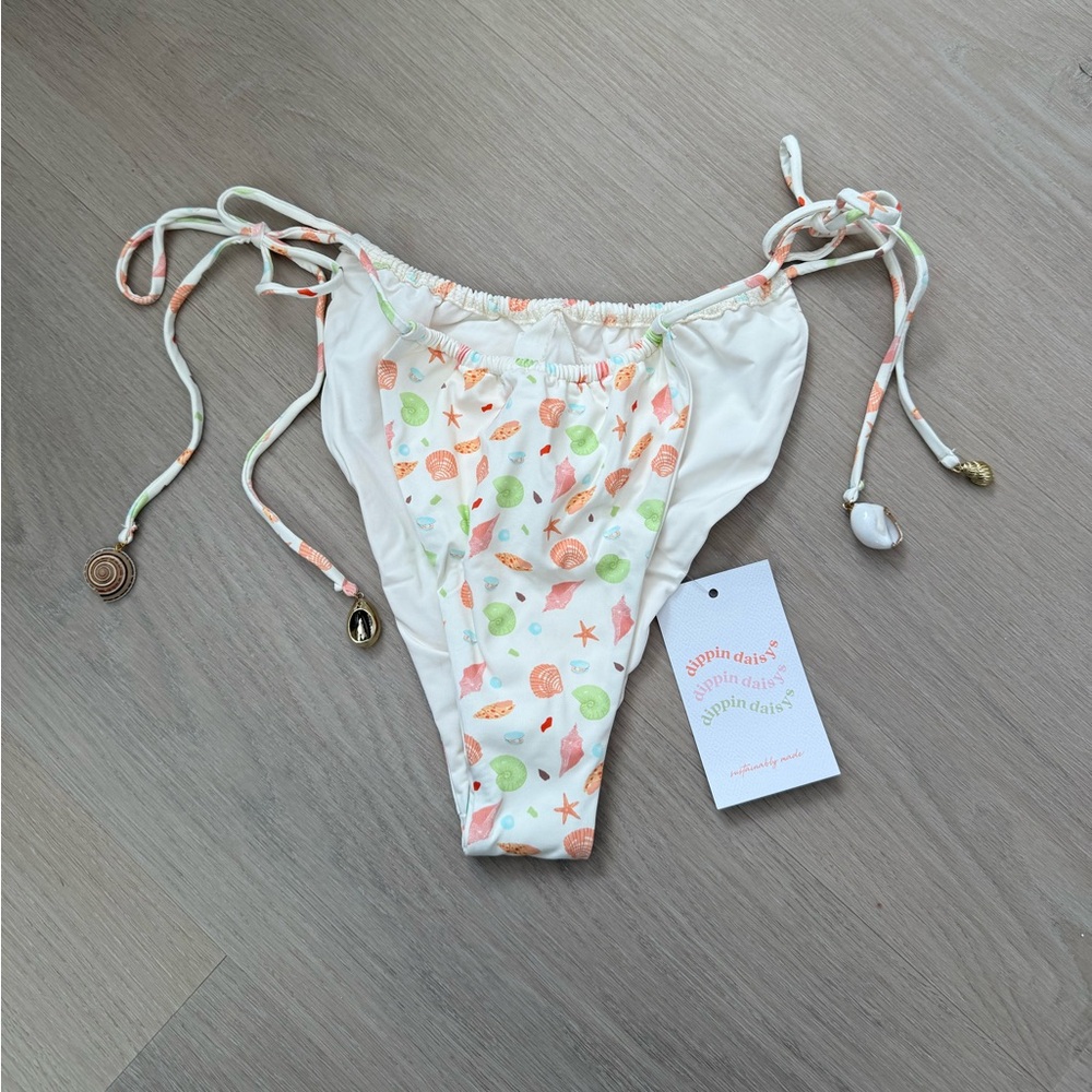 Dippin' Daisy's White and Orange Bikini Bottom